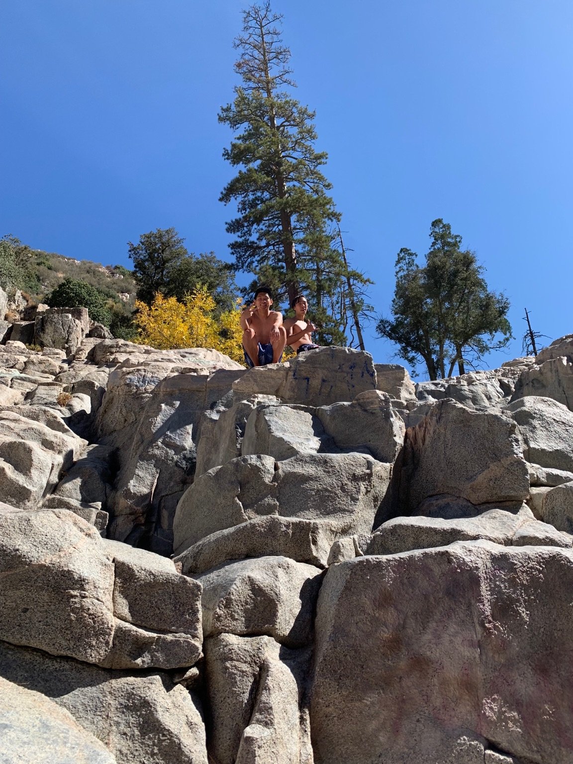 Dan, Noah, cliff diving spot