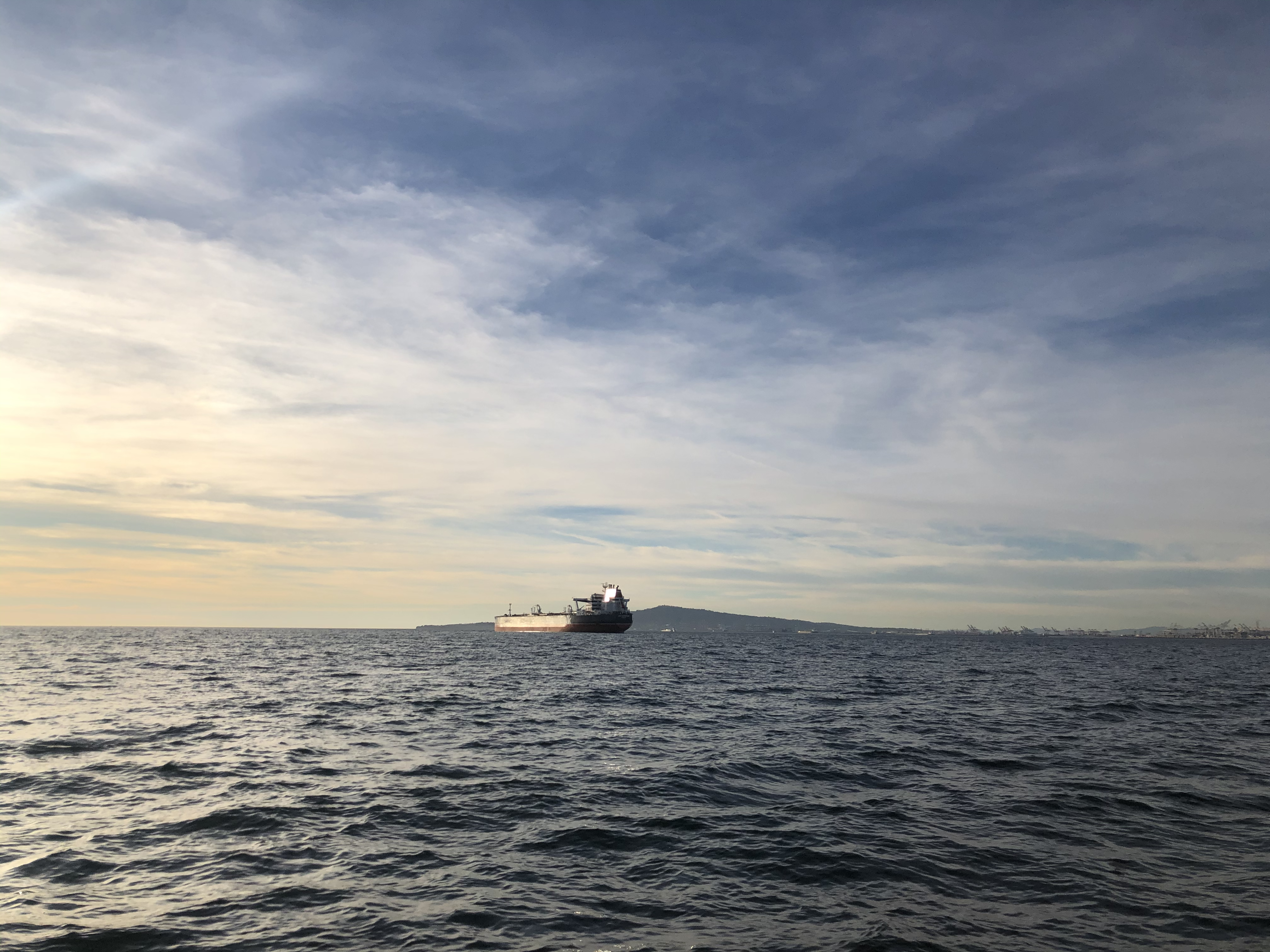 The port of LA is one of the busiest in the world, and as such we often find ourselves sailing alongside these massive container ships. Having heard the horror stories, we like to keep as much distance as possible!