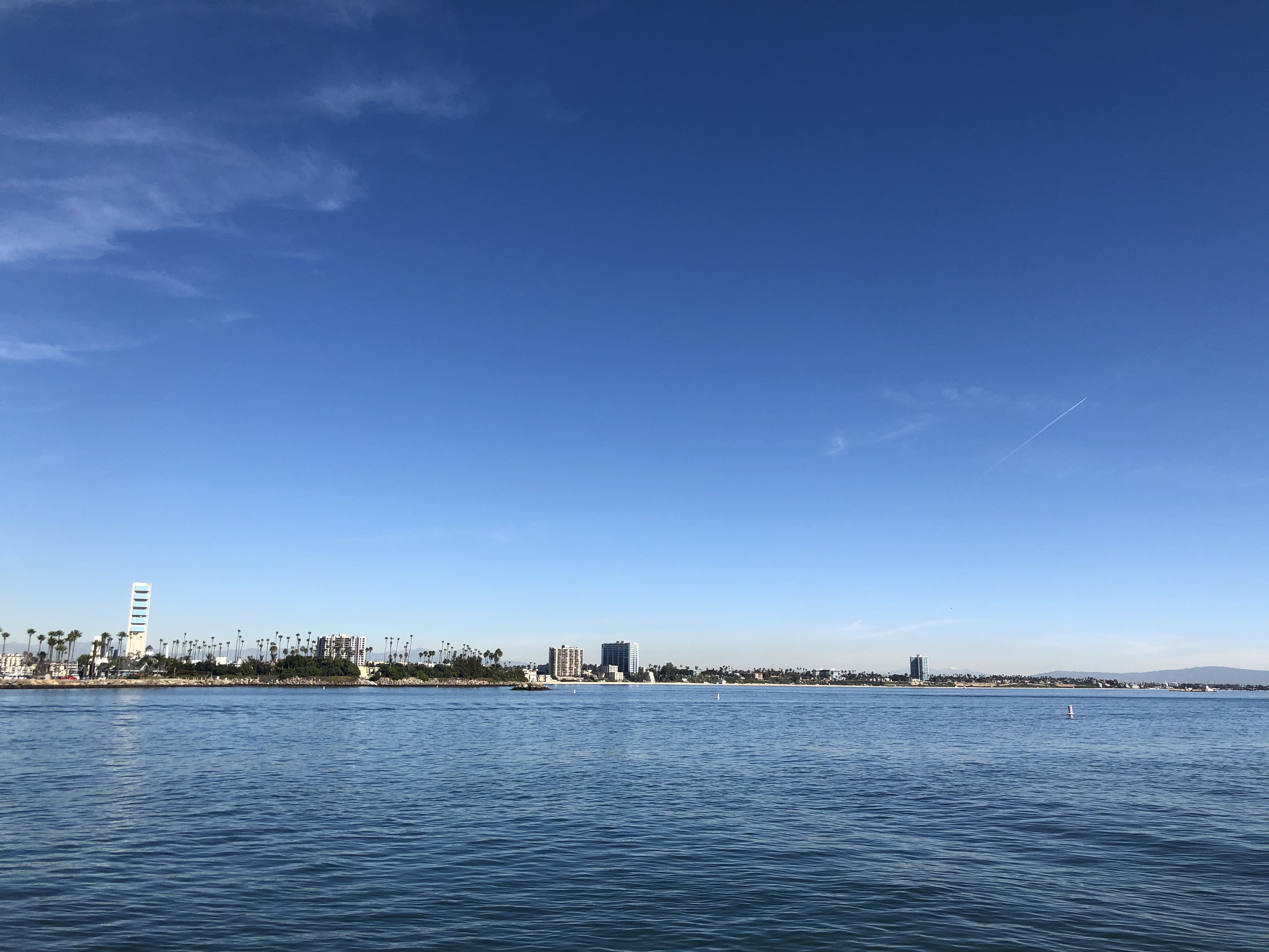 An ocean view of long beach. This is the standard destination for the nautical science staff voyage, as there's plenty of stuff to do on shore and we can easily meet up to do scheduling for the semester.