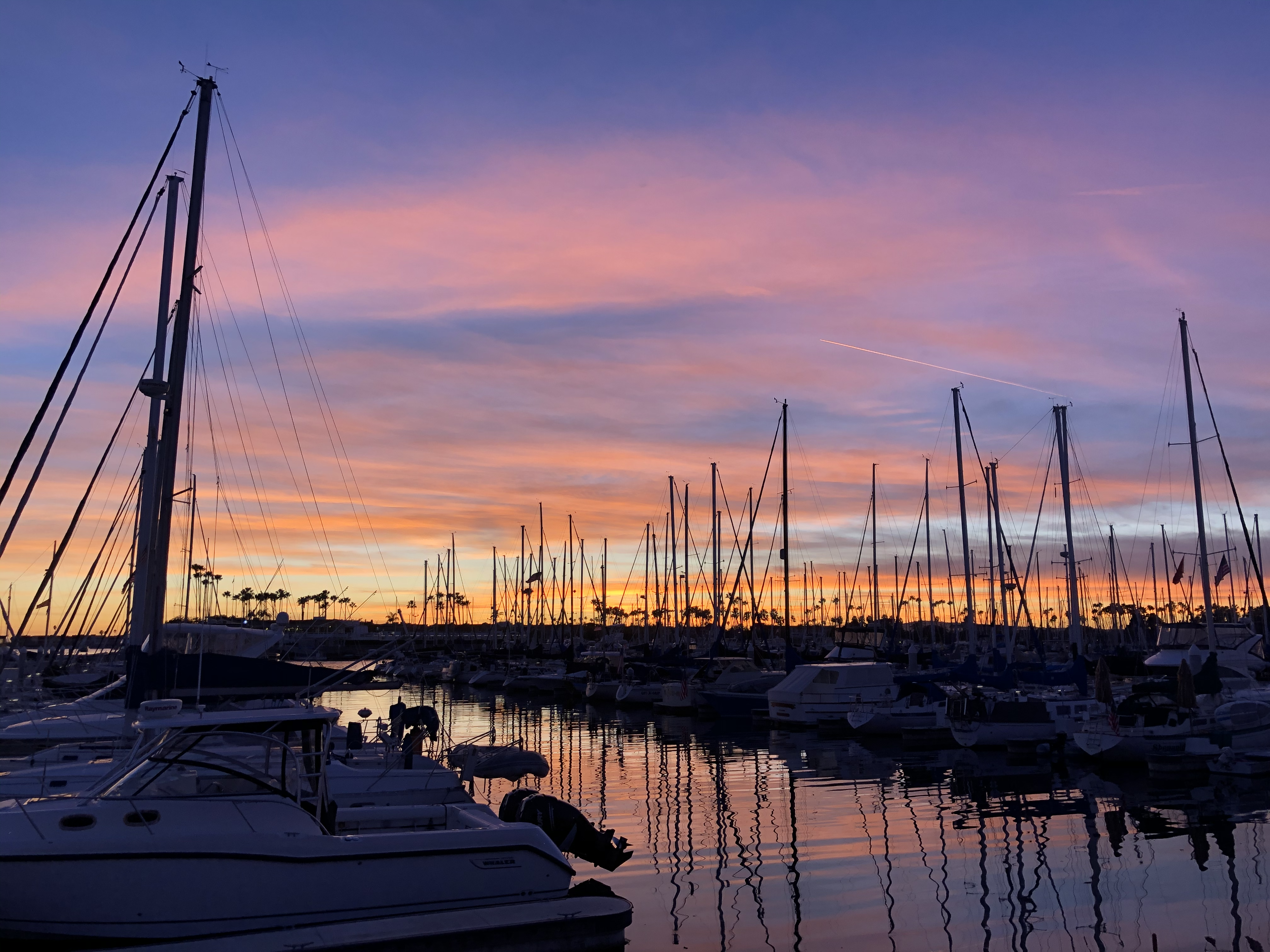 A fantastic sunset from the Long Beach marina. A perfect backdrop for the much-needed walk to Chipotle.