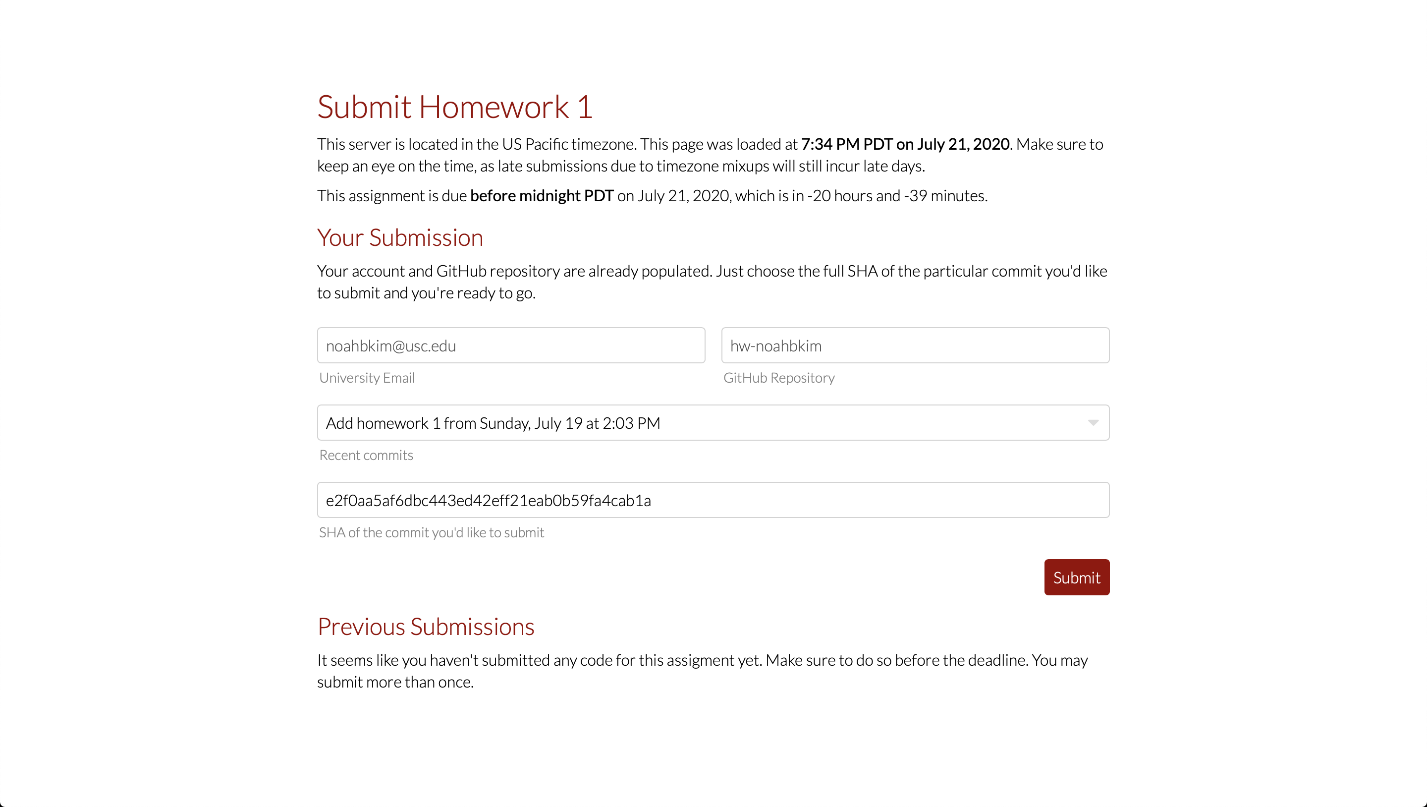 A screenshot from the online submission form. The rollout of this feature marked a significant step forward in our submission process, as it facilitated sanity checks and instant feedback on submissions.